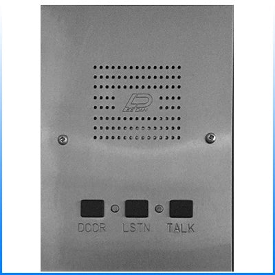 IR-464 4-Wire Flush Mount Stainless Steel Apartment Intercom Stations w/ Black Metal Plungers