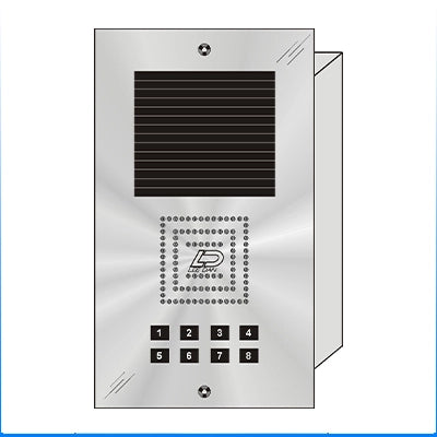 MS-008 8 Button Flush Mount  MILLENNIUM™ Stainless Steel Apartment Lobby Panel