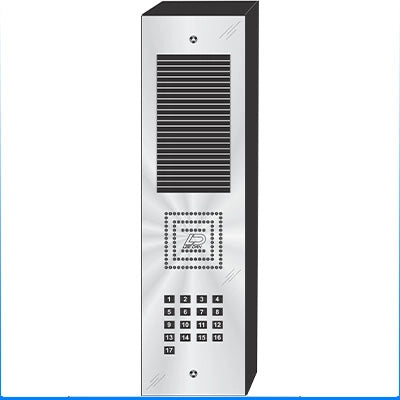 MS-017S 17 Button Surface Mount  MILLENNIUM™ Stainless Steel Apartment Lobby Panel