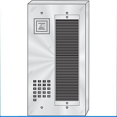 MS-021S 21 Button Surface Mount  MILLENNIUM™ Stainless Steel Apartment Lobby Panel