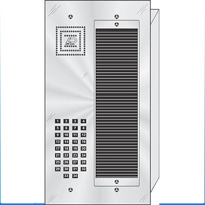 MS-034 34 Button Flush Mount  MILLENNIUM™ Stainless Steel Apartment Lobby Panel