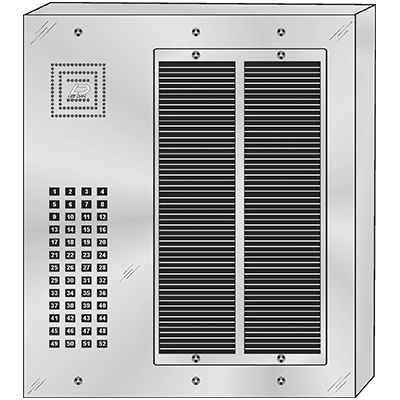 MS-052S 52 Button Surface Mount  MILLENNIUM™ Stainless Steel Apartment Lobby Panel