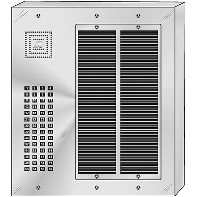 MS-056S 56 Button Surface Mount  MILLENNIUM™ Stainless Steel Apartment Lobby Panel