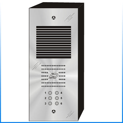 QS-006S 6 Button Surface Mount  QUANTUM™ Stainless Steel Apartment Lobby Panel