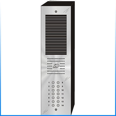 QS-014S 14 Button Surface Mount  QUANTUM™ Stainless Steel Apartment Lobby Panel