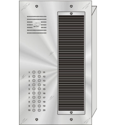 QS-020 20 Button Flush Mount  QUANTUM™ Stainless Steel Apartment Lobby Panel