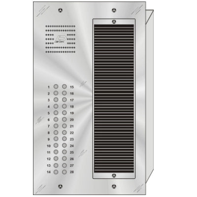 QS-028 28 Button Flush Mount  QUANTUM™ Stainless Steel Apartment Lobby Panel