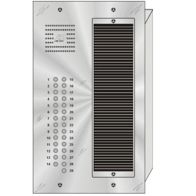 QS-029 29 Button Flush Mount  QUANTUM™ Stainless Steel Apartment Lobby Panel