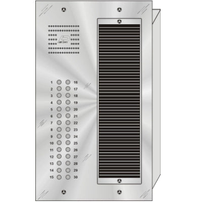 QS-030 30 Button Flush Mount  QUANTUM™ Stainless Steel Apartment Lobby Panel