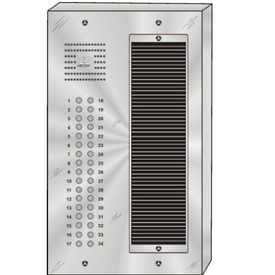 QS-034S 34 Button Surface Mount  QUANTUM™ Stainless Steel Apartment Lobby Panel