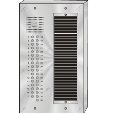 QS-035S 35 Button Surface Mount  QUANTUM™ Stainless Steel Apartment Lobby Panel