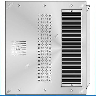QS-042 42 Button Flush Mount  QUANTUM™ Stainless Steel Apartment Lobby Panel