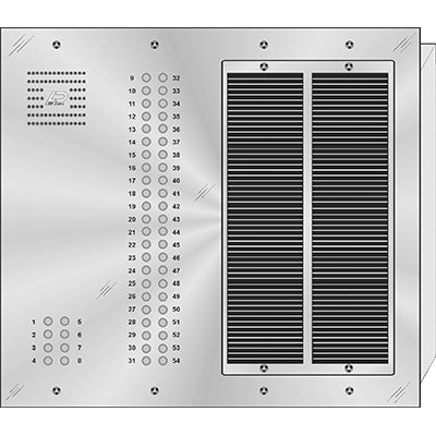 QS-054 54 Button Flush Mount  QUANTUM™ Stainless Steel Apartment Lobby Panel