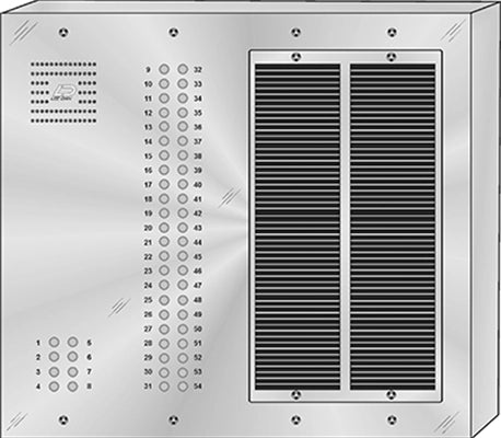 QS-054S 54 Button Surface Mount  QUANTUM™ Stainless Steel Apartment Lobby Panel