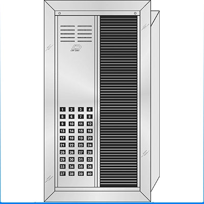 VS-040T 40 Button Flush Mount  VAN-GUARD™ Vandal-Resistant Apartment Entry Panel  Heavy Extruded Aluminum Durable Intercom Lobby Panels
