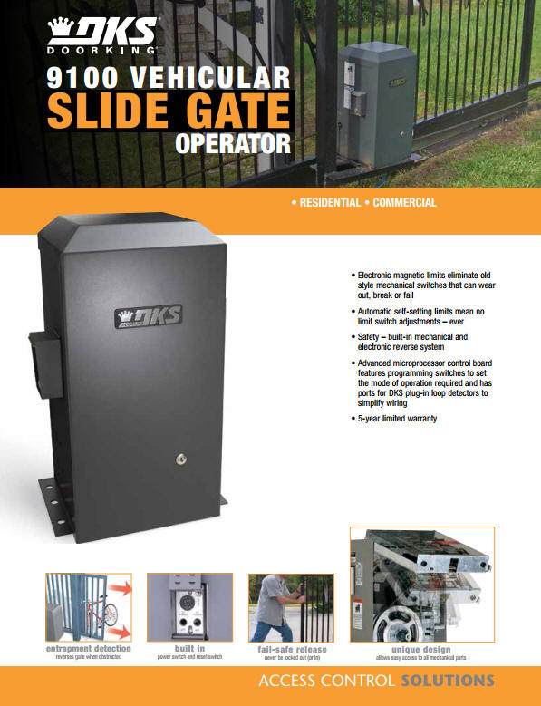Doorking 9100 Commercial Slide Gate Operator