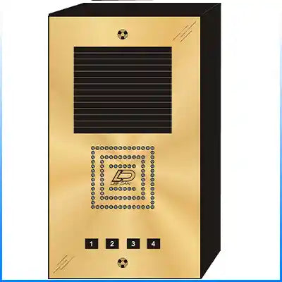 BS-004S 4 Button Surface Mount  Bravo™ Solid Polished Brass Apartment Lobby Panel