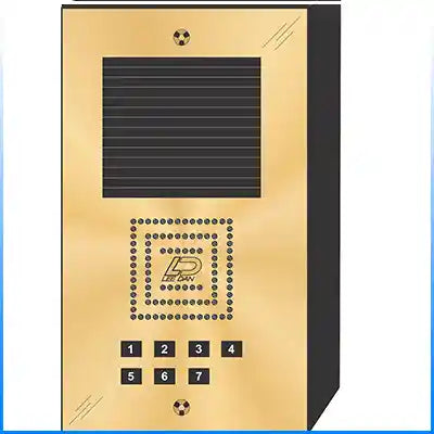 BS-007S 7 Button Surface Mount  Bravo™ Solid Polished Brass Apartment Lobby Panel
