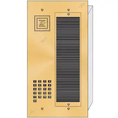 BS-021 21 Button Flush Mount  Bravo™ Solid Polished Brass Apartment Lobby Panel