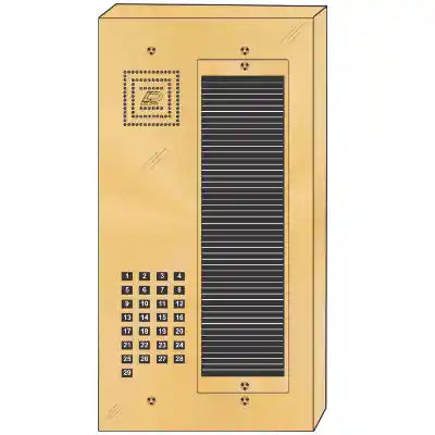 BS-029S 29 Button Surface Mount  Bravo™ Solid Polished Brass Apartment Lobby Panel