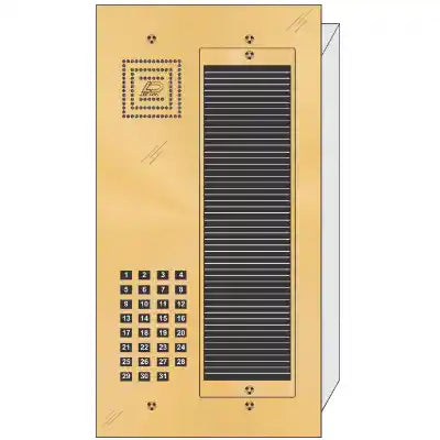 BS-031 31 Button Flush Mount  Bravo™ Solid Polished Brass Apartment Lobby Panel