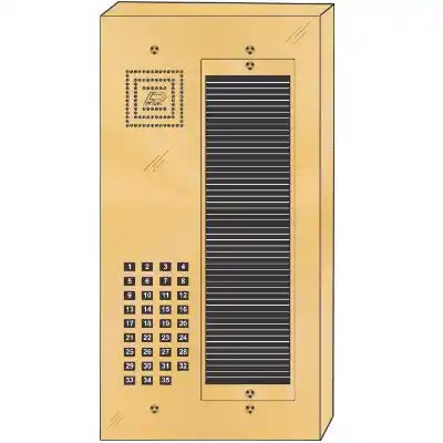 BS-035S 35 Button Surface Mount  Bravo™ Solid Polished Brass Apartment Lobby Panel