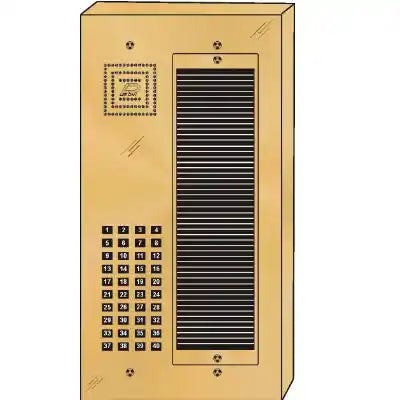 BS-040S 40 Button Surface Mount  Bravo™ Solid Polished Brass Apartment Lobby Panel