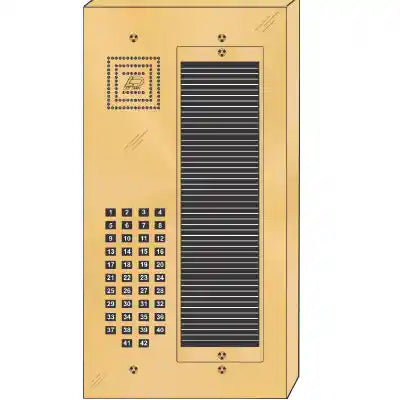BS-042S 42 Button Surface Mount  Bravo™ Solid Polished Brass Apartment Lobby Panel