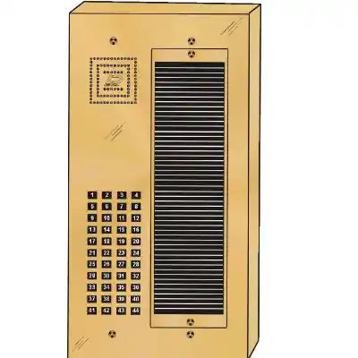 BS-044S 44 Button Surface Mount  Bravo™ Solid Polished Brass Apartment Lobby Panel