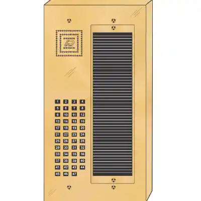 BS-047S 47 Button Surface Mount  Bravo™ Solid Polished Brass Apartment Lobby Panel