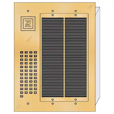 BS-049 49 Button Flush Mount  Bravo™ Solid Polished Brass Apartment Lobby Panel