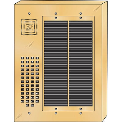 BS-050S 50 Button Surface Mount  Bravo™ Solid Polished Brass Apartment Lobby Panel