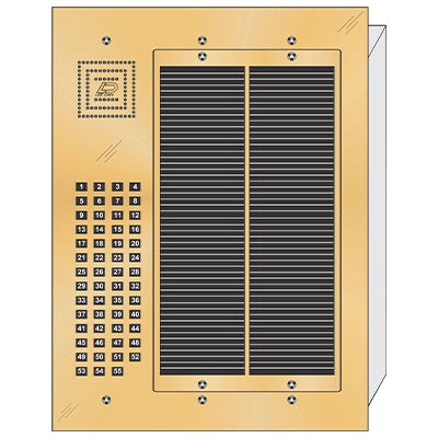BS-055 55 Button Flush Mount  Bravo™ Solid Polished Brass Apartment Lobby Panel