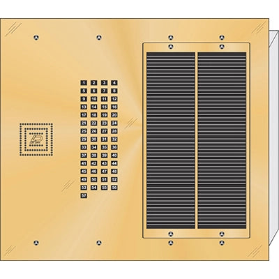 BS-057 57 Button Flush Mount  Bravo™ Solid Polished Brass Apartment Lobby Panel