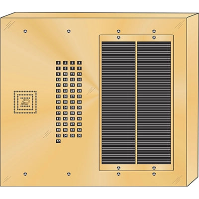 BS-057S 57 Button Surface Mount  Bravo™ Solid Polished Brass Apartment Lobby Panel