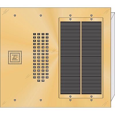 BS-058 58 Button Flush Mount  Bravo™ Solid Polished Brass Apartment Lobby Panel