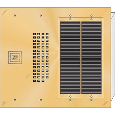 BS-059 59 Button Flush Mount  Bravo™ Solid Polished Brass Apartment Lobby Panel
