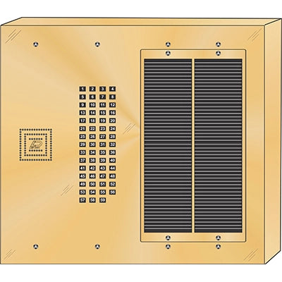 BS-059S 59 Button Surface Mount  Bravo™ Solid Polished Brass Apartment Lobby Panel