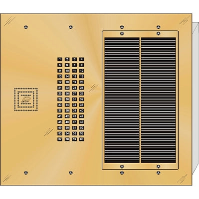 BS-060 60 Button Flush Mount  Bravo™ Solid Polished Brass Apartment Lobby Panel
