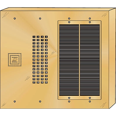 BS-060S 60 Button Surface Mount  Bravo™ Solid Polished Brass Apartment Lobby Panel