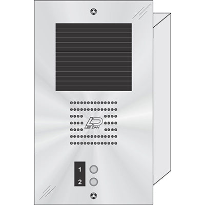 CS-002 2 Button Flush Mount  CENTURION™ Stainless Steel Apartment Entry Panel  Round Metal Button Style Vandal-Proof Intercom Lobby Panels
