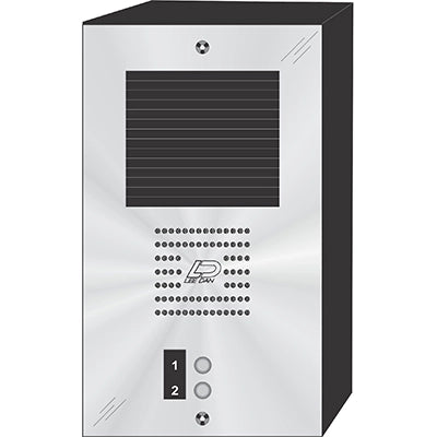 CS-002S 2 Button Surface Mount  CENTURION™ Stainless Steel Apartment Entry Panel  Round Metal Button Style Vandal-Proof Intercom Lobby Panels