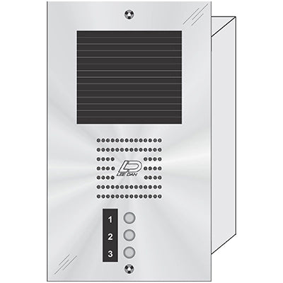 CS-003 3 Button Flush Mount  CENTURION™ Stainless Steel Apartment Entry Panel  Round Metal Button Style Vandal-Proof Intercom Lobby Panels
