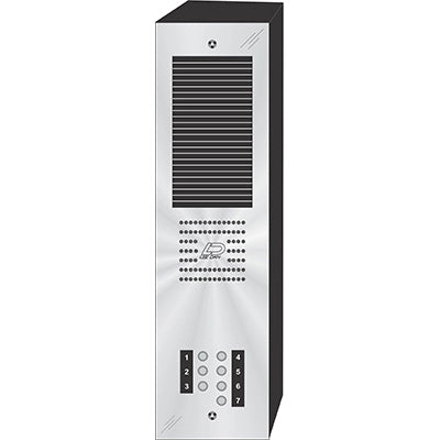 CS-007S 7 Button Surface Mount  CENTURION™ Stainless Steel Apartment Entry Panel  Round Metal Button Style Vandal-Proof Intercom Lobby Panels