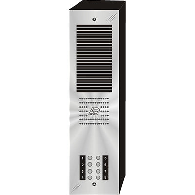 CS-008S 8 Button Surface Mount  CENTURION™ Stainless Steel Apartment Entry Panel  Round Metal Button Style Vandal-Proof Intercom Lobby Panels