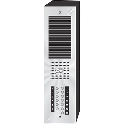 CS-013S 13 Button Surface Mount  CENTURION™ Stainless Steel Apartment Entry Panel  Round Metal Button Style Vandal-Proof Intercom Lobby Panels