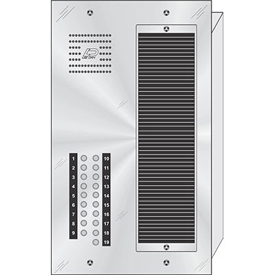 CS-019 19 Button Flush Mount  CENTURION™ Stainless Steel Apartment Entry Panel  Round Metal Button Style Vandal-Proof Intercom Lobby Panels
