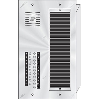 CS-021 21 Button Flush Mount  CENTURION™ Stainless Steel Apartment Entry Panel  Round Metal Button Style Vandal-Proof Intercom Lobby Panels