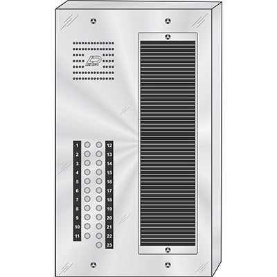 CS-023S 23 Button Surface Mount  CENTURION™ Stainless Steel Apartment Entry Panel  Round Metal Button Style Vandal-Proof Intercom Lobby Panels