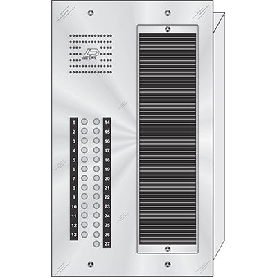 CS-027 27 Button Flush Mount  CENTURION™ Stainless Steel Apartment Entry Panel  Round Metal Button Style Vandal-Proof Intercom Lobby Panels